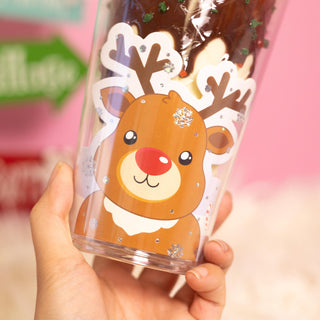 Bewaltz, Christmas Tumbler - Red-Nosed Reindeer - Basically Bows & Bowties