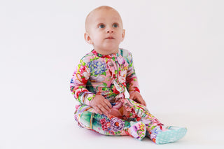 Posh Peanut Elizabeth Ruffled Zippered Footie