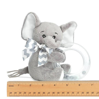 Bearington Collection Lil' Spout Gray Elephant Shaker Rattle