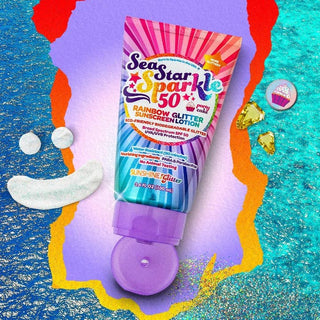 Sunshine & Glitter Sea Star Sparkle Party Cake SPF 50 Glitter Sunscreen