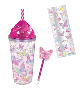 Hot Focus, Hot Focus Insulated Tumbler Writing Fun - Tie Dye Butterfly - Basically Bows & Bowties