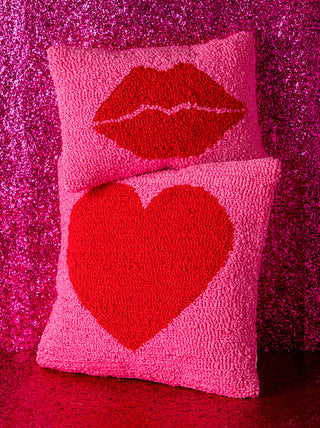 Shiraleah, Shiraleah Lips Pillow - Pink - Basically Bows & Bowties