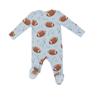 Angel Dear 2 Way Zipper Footie - Footballs Blue