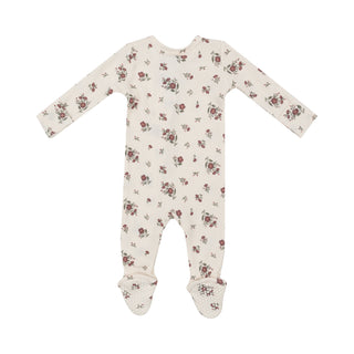 Angel Dear 2 Way Zipper  Footie - Misty Rose Floral