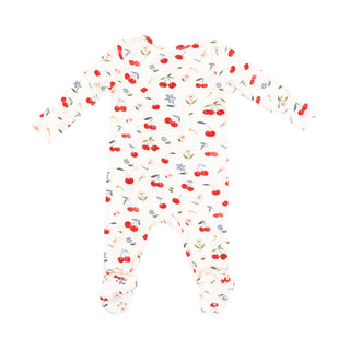 Angel Dear 2 Way Zipper Footie - Watercolor Cherries