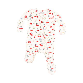 Angel Dear 2 Way Zipper Footie - Watercolor Cherries