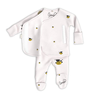 Bonsie Skin to Skin Babywear, Bonsie Footie - Bees & Honey - Basically Bows & Bowties