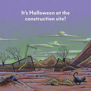 Construction Site Gets a Fright!: A Halloween Lift-the-Flap Book Board Book