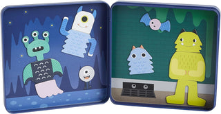 Petit Collage Mixed-Up Monsters Magnetic Travel Play Set – Mix & Match Magnetic Game Board