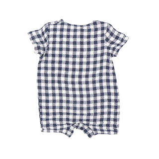 Angel Dear Henley Muslin Shortall - Gingham Navy