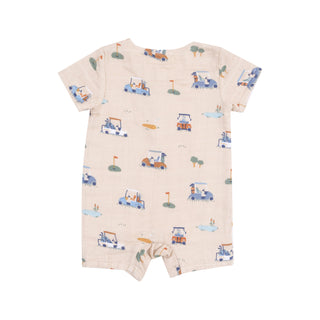 Angel Dear Henley Muslin Shortall - Golf Cart Cuties