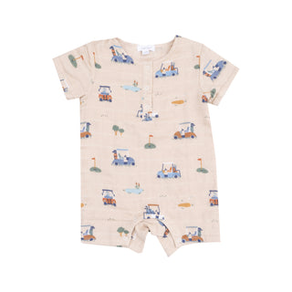 Angel Dear Henley Muslin Shortall - Golf Cart Cuties