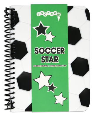 Iscream Soccer Star Silicone Notebook, Iscream, cf-type-notebook, cf-vendor-iscream, Gifts for Girls, Gifts for Tween, iScream, Iscream Notebook, iscream-shop, Notebook, Soccer, Tween Gift, N