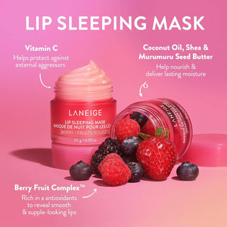 Glowiss LLC, LANEIGE Lip Sleeping Mask Berry Scent 20g - Basically Bows & Bowties