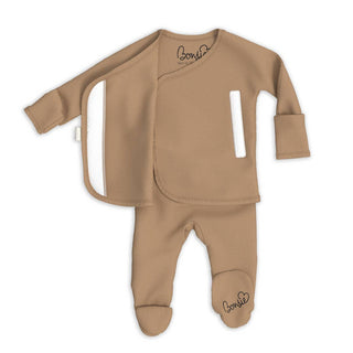 Bonsie Skin to Skin Babywear, Bonsie Footie - Mocha - Basically Bows & Bowties