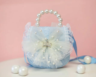 Bewaltz Mini Pearly Lace Crown Crossbody Blue