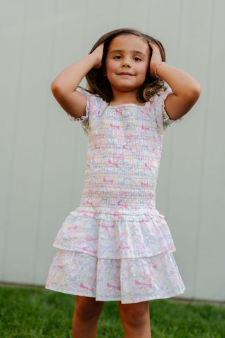 Alto Modas Girls Joy Dress - Bows