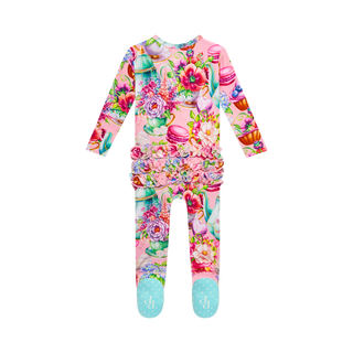 Posh Peanut Elizabeth Ruffled Zippered Footie