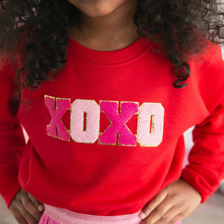 Sweet Wink, Sweet Wink XOXO Patch Valentine's Day Sweatshirt - Basically Bows & Bowties