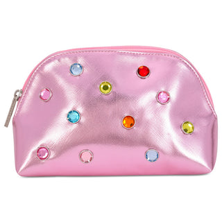 Iscream Pink Candy Gem Oval Cosmetic Bag, Iscream, cf-type-bag, cf-vendor-iscream, cosmetic bag, Gifts for Girls, Iscream, Iscream Bag, Iscream Cosmetic Bag, Iscream Small Cosmetic Bag, iscre