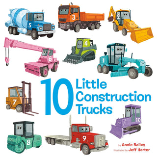 Penguin Random House, 10 Little Construction Trucks Board Book - Basically Bows & Bowties