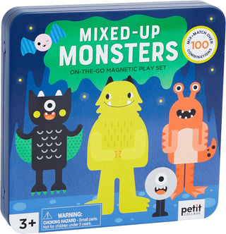 Petit Collage Mixed-Up Monsters Magnetic Travel Play Set – Mix & Match Magnetic Game Board