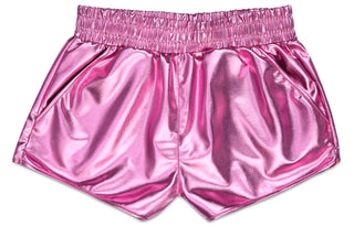 Iscream Metallic Plush Shorts - Pink, Iscream, All Things Holiday, cf-size-adult-xsmall-small, cf-size-large-14, cf-size-medium-10-12, cf-size-small-6-8, cf-type-shorts, cf-vendor-iscream, Fe