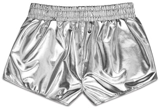 Iscream Metallic Plush Shorts - Silver, Iscream, All Things Holiday, cf-size-adult-xsmall-small, cf-size-large-14, cf-size-medium-10-12, cf-size-small-6-8, cf-type-shorts, cf-vendor-iscream, 