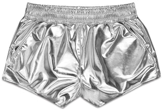 Iscream Metallic Plush Shorts - Silver, Iscream, All Things Holiday, cf-size-adult-xsmall-small, cf-size-large-14, cf-size-medium-10-12, cf-size-small-6-8, cf-type-shorts, cf-vendor-iscream, 