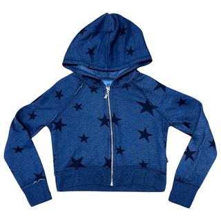 T2Love, T2Love Charcoal Stars Zip Up Hoodie - Blue Jean - Basically Bows & Bowties