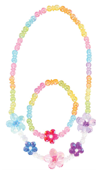 Great Pretenders Blooming Beads Necklace & Bracelet Set, Great Pretenders, Blooming Beads, cf-type-jewelry-sets, cf-vendor-great-pretenders, Creative Education, EB Girls, Flower, Flower Neckl