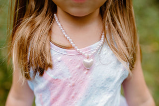 Great Pretenders Pink Pearl Heart Necklace, Great Pretenders, cf-type-necklace, cf-vendor-great-pretenders, Creative Education, EB Girls, Great Pretenders, Great Pretenders Necklace, Heart Ne