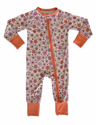 In My Jammers Bloom Zipper Romper, In My Jammers, Bamboo, Bamboo Pajamas, Bloom, cf-size-12-18-months, cf-size-18-24-months, cf-size-6-9-months, cf-size-9-12-months, cf-type-pajamas, cf-vendo