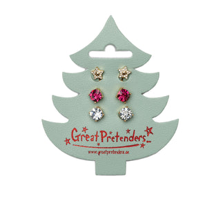 Great Pretenders Holiday Pleather Tree Clip on Earring Set, Great Pretenders, All Things Holiday, cf-type-earrings, cf-vendor-great-pretenders, Christmas, Clip On Earrings, Creative Education