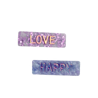 Great Pretenders Happy Love 2pc Hair Clip Set, Great Pretenders, cf-type-hair-clip, cf-vendor-great-pretenders, EB Girls, Great Pretenders, Great Pretenders Headband, Hair Clip Set, Hair Clip