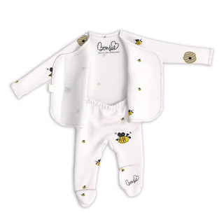 Bonsie Skin to Skin Babywear, Bonsie Footie - Bees & Honey - Basically Bows & Bowties