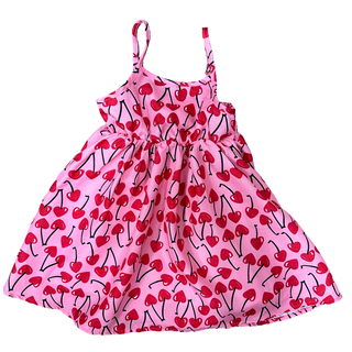 Tweenstyle by Stoopher Heart Cherries Print Spaghetti Strap Dress