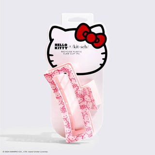 Hello Kitty x Kitsch Recycled Jumbo Open Claw Clip - Pink Kitty