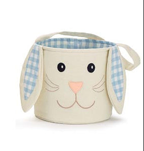 Burton + Burton Bunny Easter Basket Bag Blue Gingham