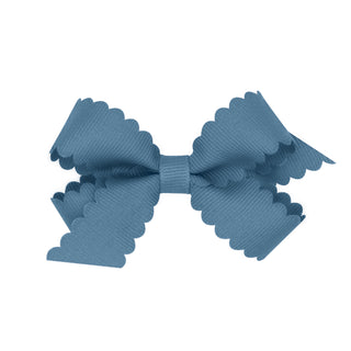 Mini Grosgrain Scallop Edge Hair Bow on Clippie, Wee Ones, Alligator Clip, Alligator Clip Hair Bow, cf-type-hair-bow, cf-vendor-wee-ones, Clippie, Clippie Hair Bow, Grosgrain Scallop Edge Hai