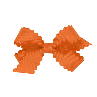 Mini Grosgrain Scallop Edge Hair Bow on Clippie, Wee Ones, Alligator Clip, Alligator Clip Hair Bow, cf-type-hair-bow, cf-vendor-wee-ones, Clippie, Clippie Hair Bow, Grosgrain Scallop Edge Hai