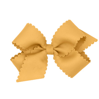 Medium Grosgrain Scallop Edge Hair Bow on Clippie, Wee Ones, Alligator Clip, Alligator Clip Hair Bow, cf-type-hair-bow, cf-vendor-wee-ones, Clippie, Clippie Hair Bow, Grosgrain Scallop Edge H