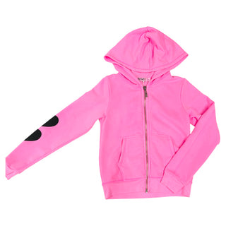 T2Love Double Heart L/S Hoodie - Neon Pink