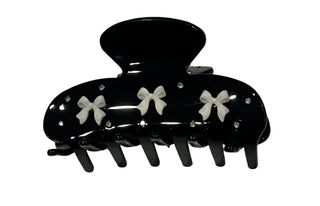 Lil Darlings Bow Embellished Hair Clip Black