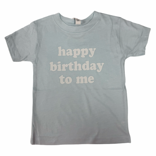 Benny and Ray Happy Birthday To Me Short Sleeve Tee - Ice Blue