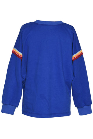 Hannah Banana Love w/Crochet Trim Royal Blue Sweatshirt, Hannah Banana, cf-size-4, cf-size-5, cf-size-6, cf-size-6x, cf-size-7, cf-size-8, cf-type-sweatshirt, cf-vendor-hannah-banana, Fall 20