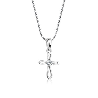 Cherished Moments Sterling Silver Children's Infinity Cross Necklace