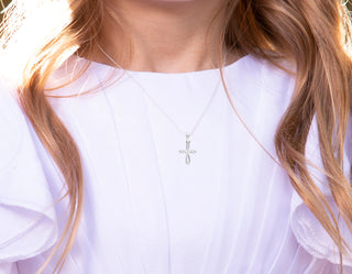 Cherished Moments Sterling Silver Children's Infinity Cross Necklace