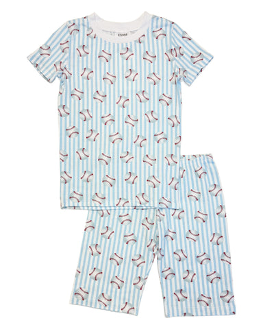 Esme Baseball S/S Pajama Set with Shorts