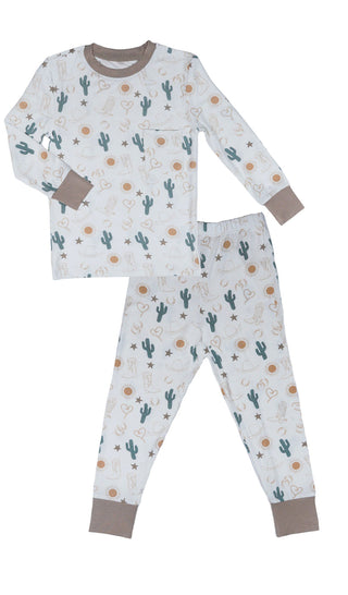 Everly Grey Emerson Kids Long Sleeve Pajama Set - Rodeo